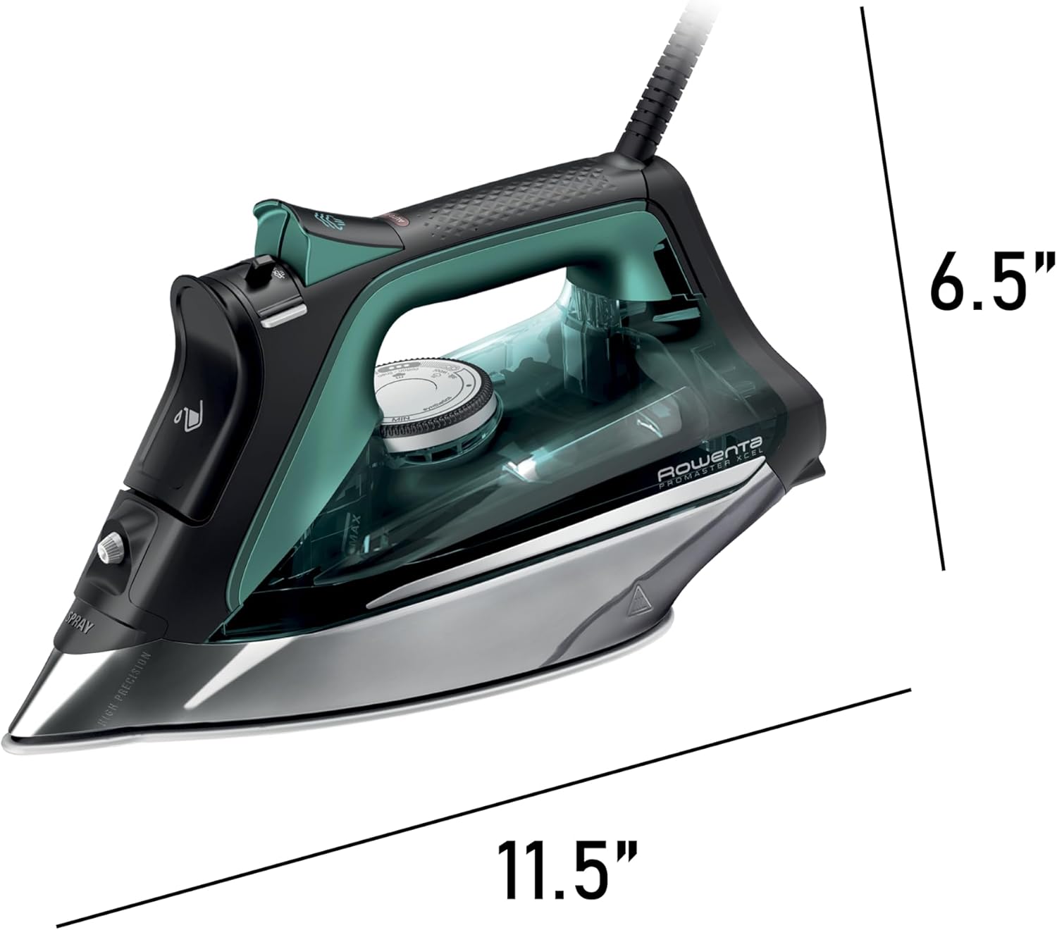 Rowenta Pro Master Steam Iron - Stainless Steel Soleplate, 1775 Watts, 400 Microsteam Holes, Anti-Drip Protection