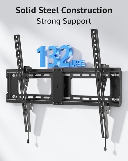 MOUNTUP Tilting TV Wall Mount Bracket - Fits 37-82 Inch Flat & Curved Screens | Max VESA 600x400mm, 132 lbs Capacity