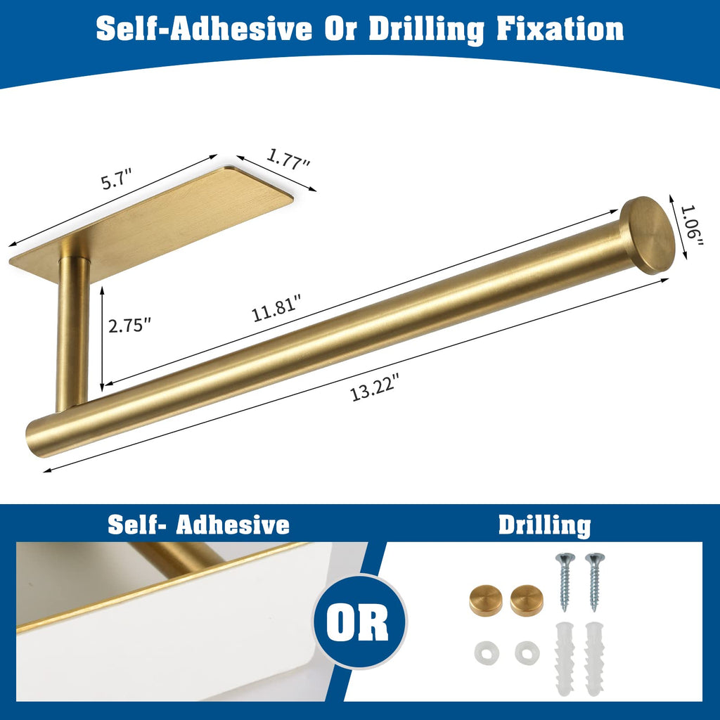 theaoo Paper Towel Holder - Under Cabinet Paper Towel Holder for Kitchen