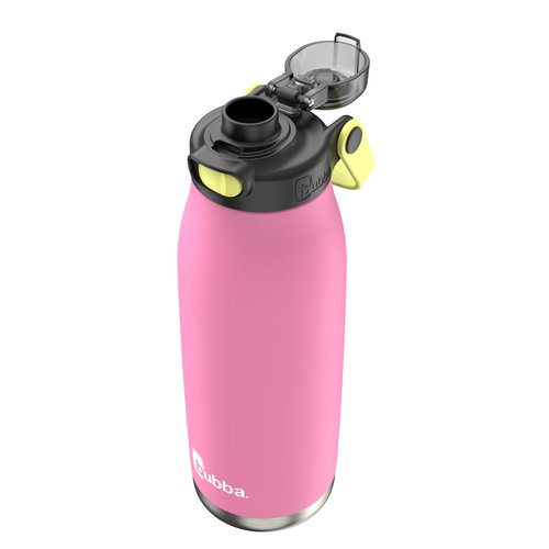 Bubba Radiant Stainless Steel Water Bottle with Push-Button Chug Lid 32oz Azalea