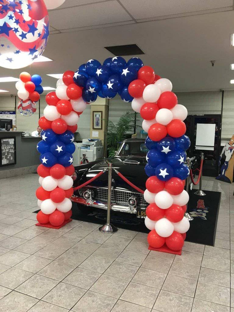 Voircoloria 12-Inch Red, White & Blue Latex Balloons - 105pcs for 4th of July Celebrations