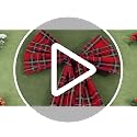 Junkin 20x12in Red Green Tartan Christmas Tree Topper Bow - 60in Overall For Large Trees