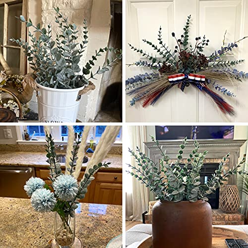 24pcs Artificial Eucalyptus Stems - Faux Greenery Branches for Home Decor