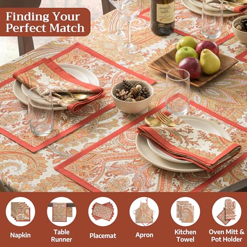 Maison d'Hermine Kashmir Paisley Table Cloth 60x108in Rectangular Cotton