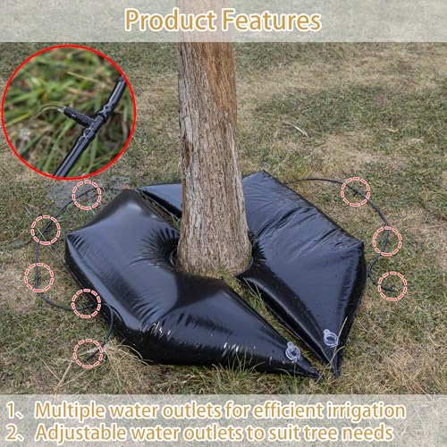 19 Gallon Slow Release Tree Watering Bag - Deep Root Drip Irrigation Ring