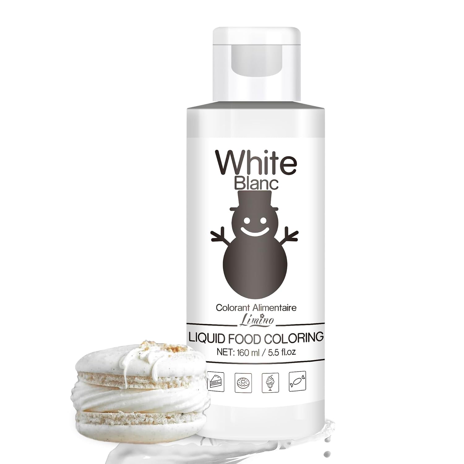 Vivid Food Coloring by [Brand Name] - Tasteless Liquid Dye for Baking & Crafts | 6 fl. oz / 160ml (White)