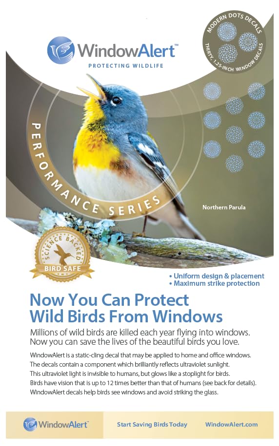 Anti-Collision Window Decals - UV-Reflective Bird Safety Stickers