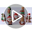 Chunful 100 Pcs Christmas Figurines Nutcracker Santa Snowman Deer Gnomes Set