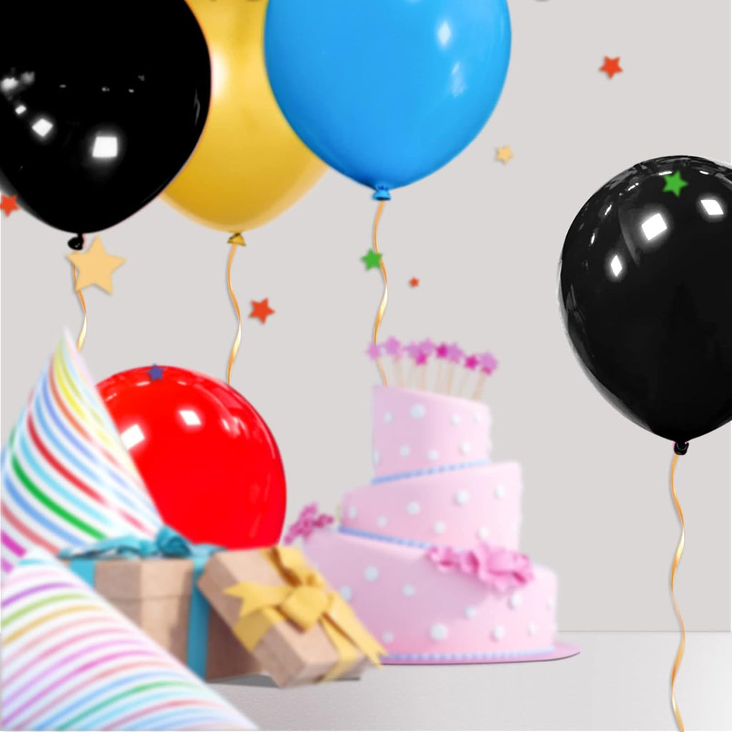 Skiennix 32Pcs Black 18-Inch Big Balloons - Round Latex Party Decorations for Birthdays & Weddings
