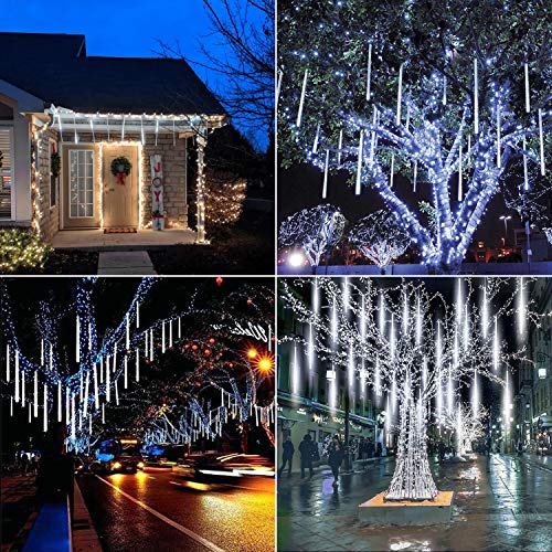 Brightown Outdoor Christmas Icicle Lights White 360 LED, 16 Inch, 10 Tubes