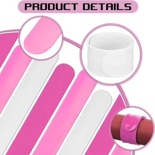 Charniol Wrapping Paper Roll Holder - 12 Silicone-Covered Metal Strips for Gift Storage | 1 x 9 Inch (Rose Red, Pink, White)