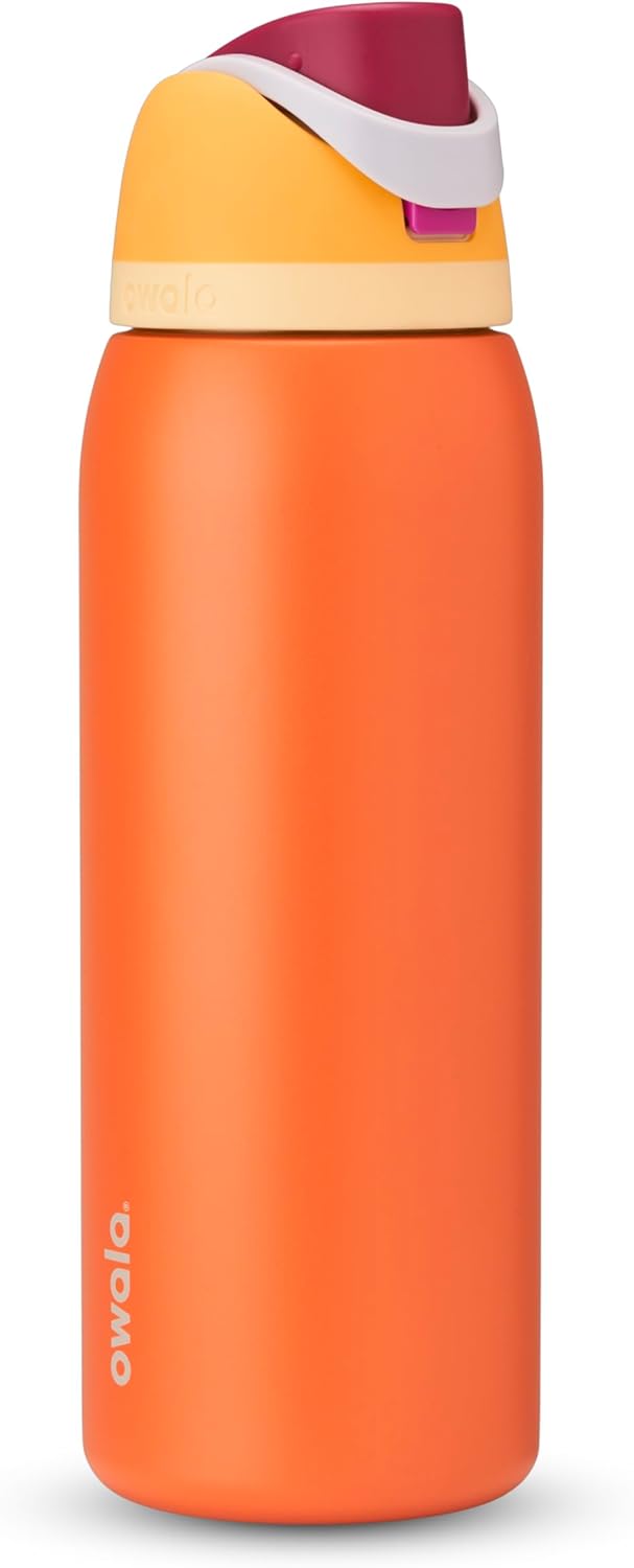 Owala FreeSip Insulated Stainless Steel Water Bottle - 40 oz BPA-Free | Perfect for Sports, Travel & School - Citrus Crush