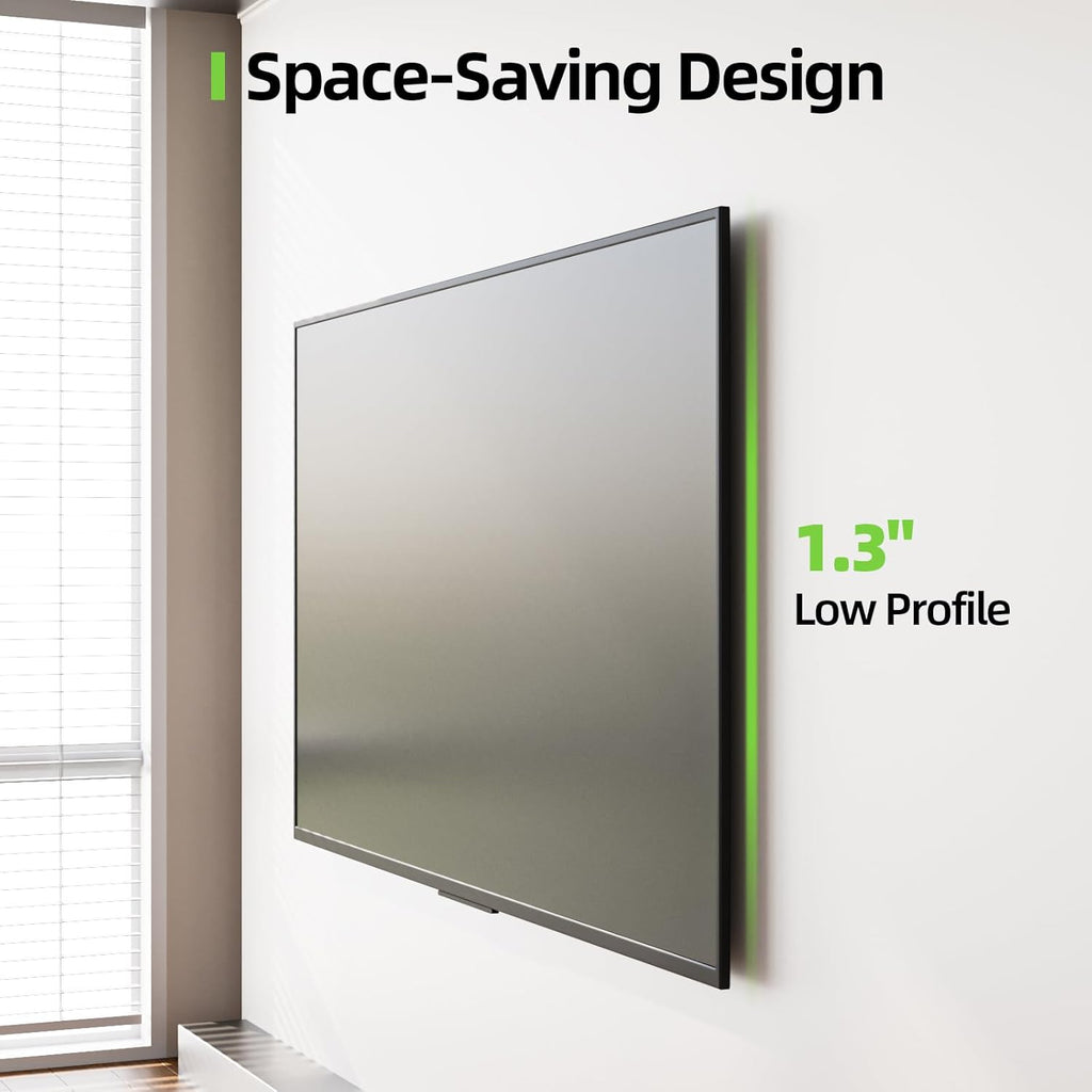 USX MOUNT Heavy Duty Fixed TV Wall Mount - Fits 65-100 Inch Flat Screens | Max Load 200 Lbs, Low Profile Design