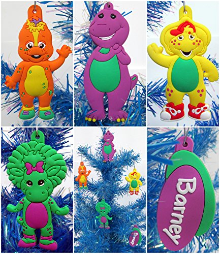 Coovo Barney Holiday Ornament Set - Unique Shatterproof Plastic Christmas Ornaments
