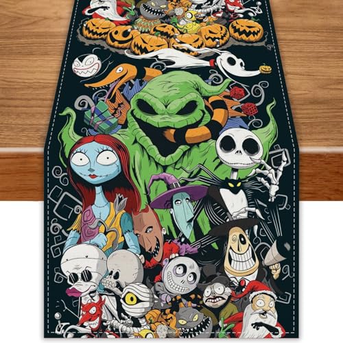FARMNALL Halloween Fall Table Runner 13x72 Inches Kitchen Dining Decor
