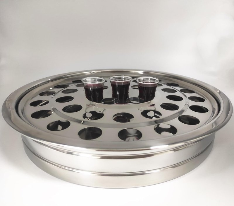 SruiSwei Glass Communion Cups Fits Standard Communion Trays,Box of 24 Count,1.5" High,10ML Glasses Communion Cup With Thick Base,Communion Glass Cups for Church Service,Glasses Communion