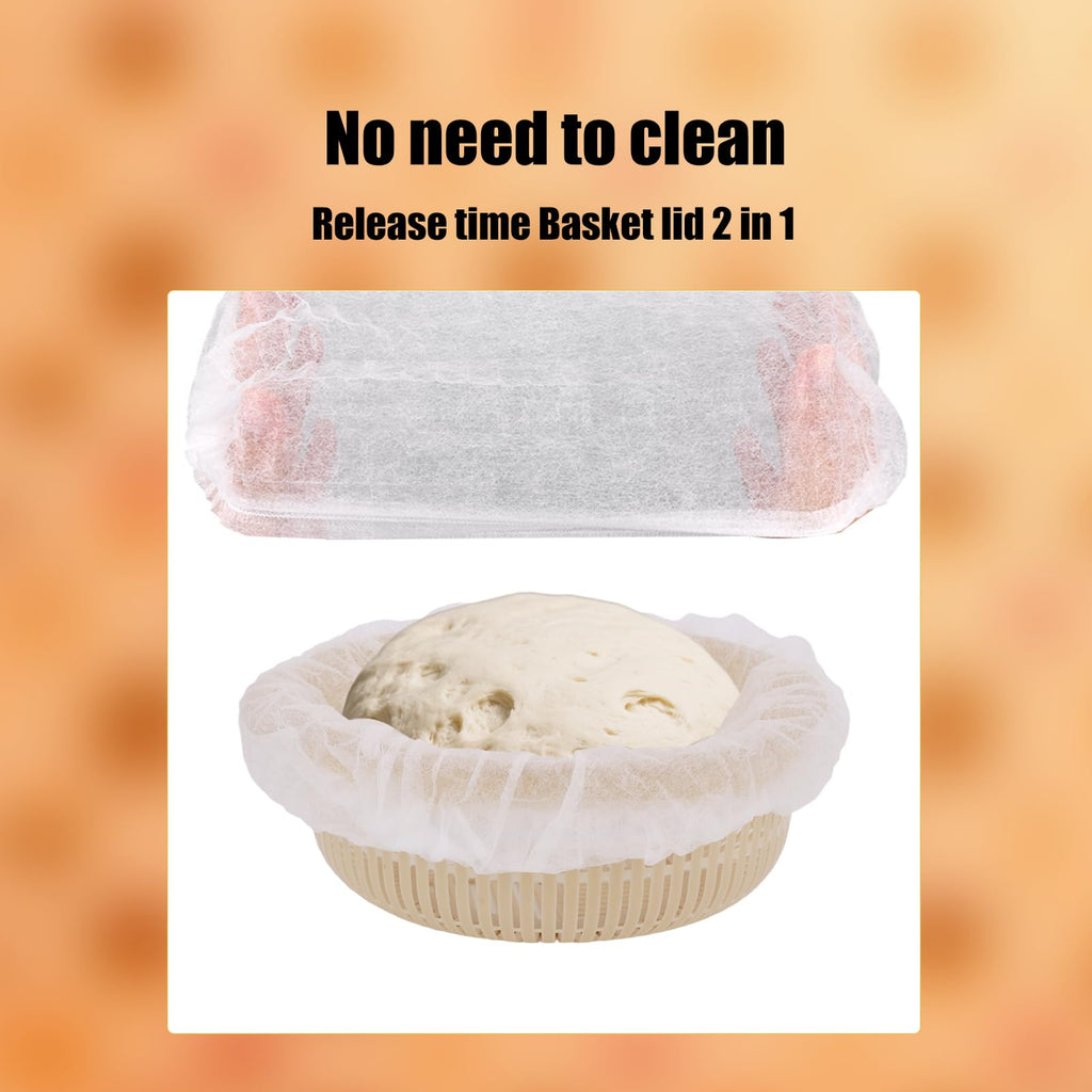 100pcs Bread Proofing Basket Cloth Liner, Disposable Non-Stick Dough Banneton Proofing Cover for Sourdough Bread Making Accessories Baking Supplies