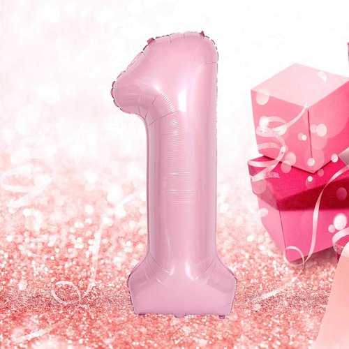 JANOU 40-Inch Pink Helium Foil Balloon - Perfect for 1st Birthday & Baby Shower Celebrations