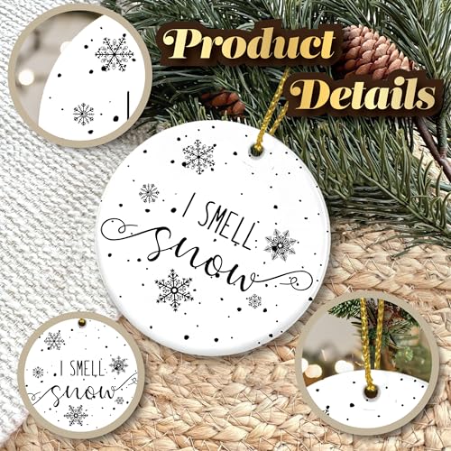 Musemory I Smell Snow Ornament - Girls Christmas Tree Holiday Decor