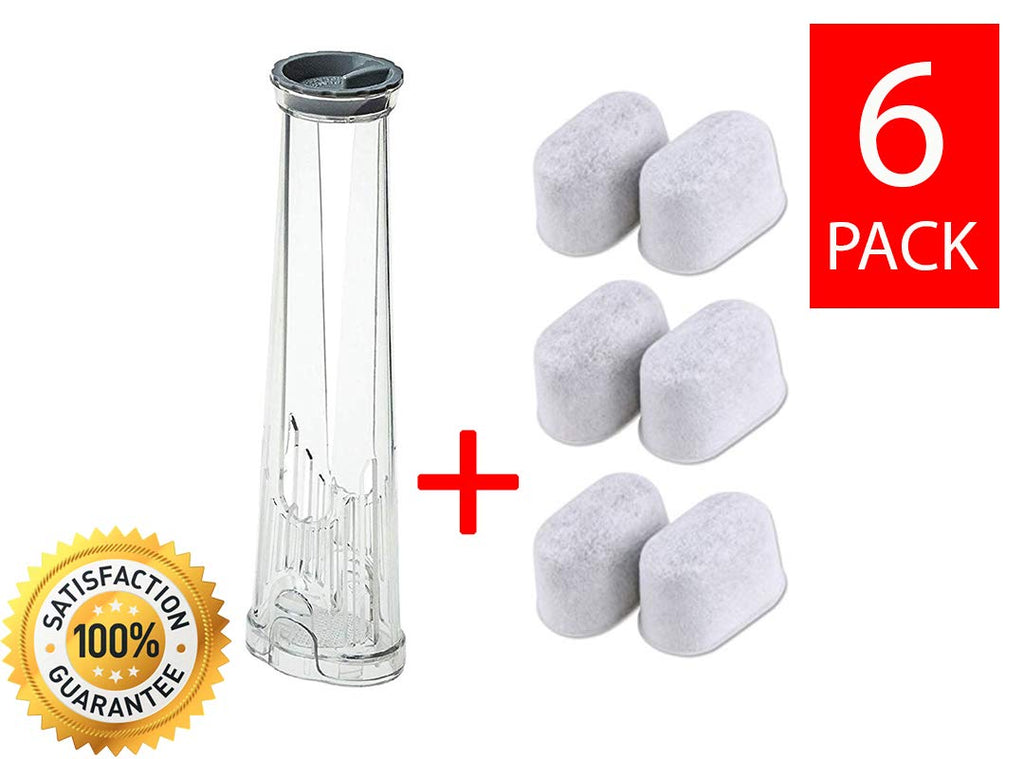 GoldTone 6 Carbon Water Filters + Filter Holder for Keurig 2.0, Charcoal & Breville Replacement