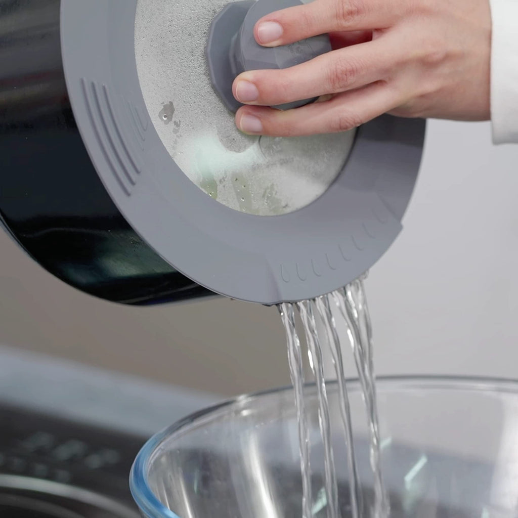 Microwave Splatter Cover And Tempered Strainer Lid with Heat Resistant Silicone