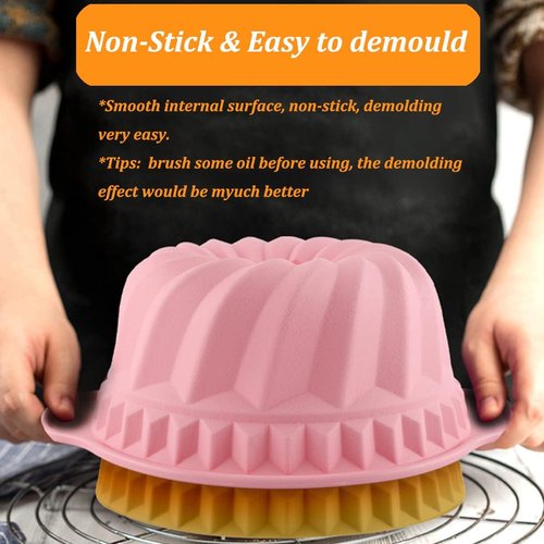 Acidea Nonstick Silicone Bakeware Set - 7-Piece BPA-Free Heat Resistant Baking Kit with Brush for Cakes & Muffins