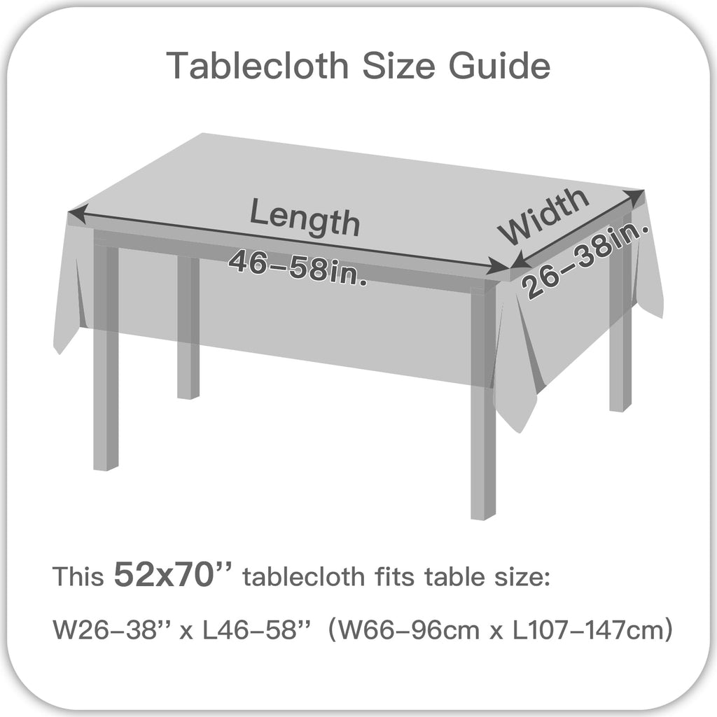 maxmill Rectangle Linen Textured Tablecloth Waterproof Spillproof Wrinkle Free Washable Fabric Table Cloth Kitchen Dining Tabletop Decoration Table Cover for Holiday Party, 52 x 70 Inch, Demin Blue