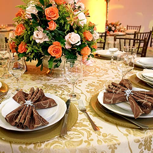 12 Pcs Christmas Snowflake Napkin Rings Holder - Holiday Table Decor