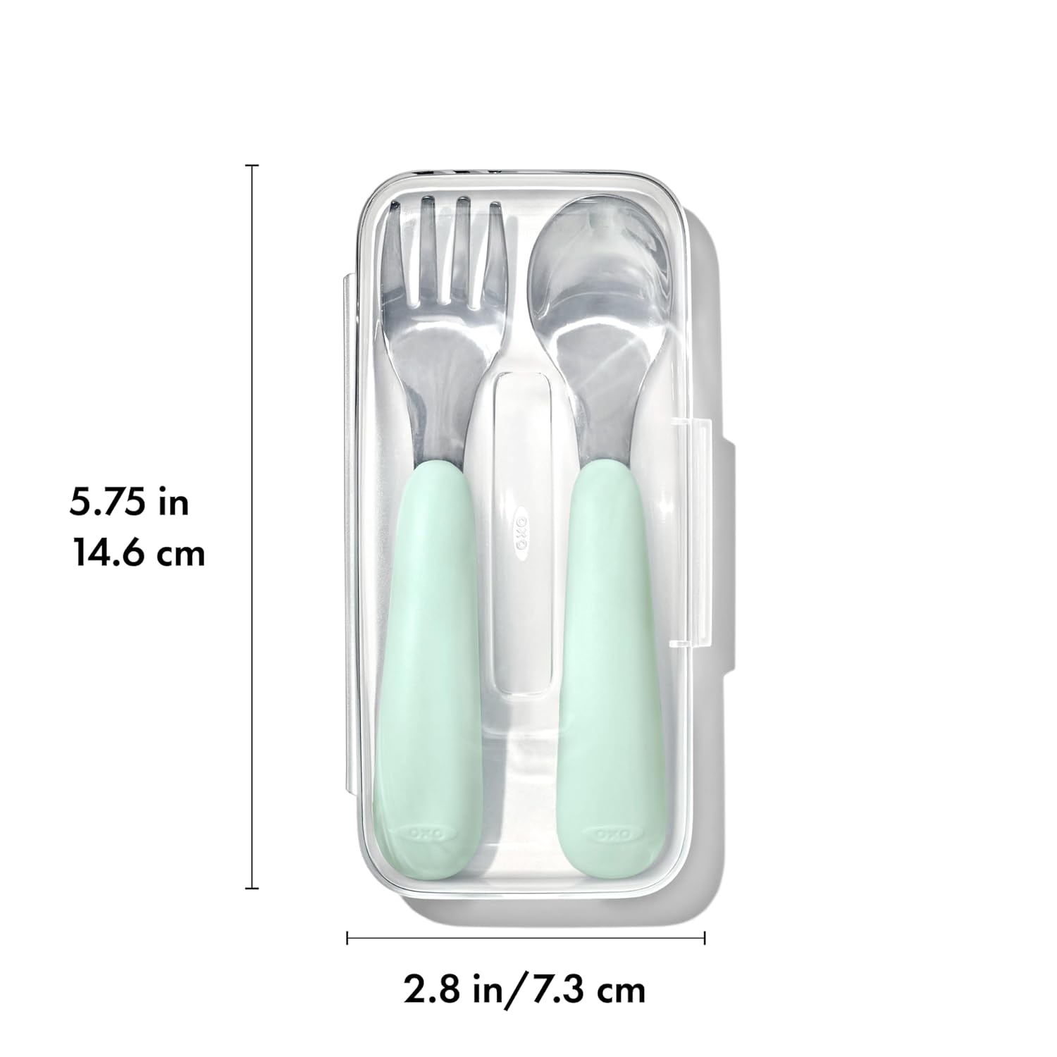 OXO Tot Fork and Spoon Set - On-The-Go Convenience in Stylish Opal Color
