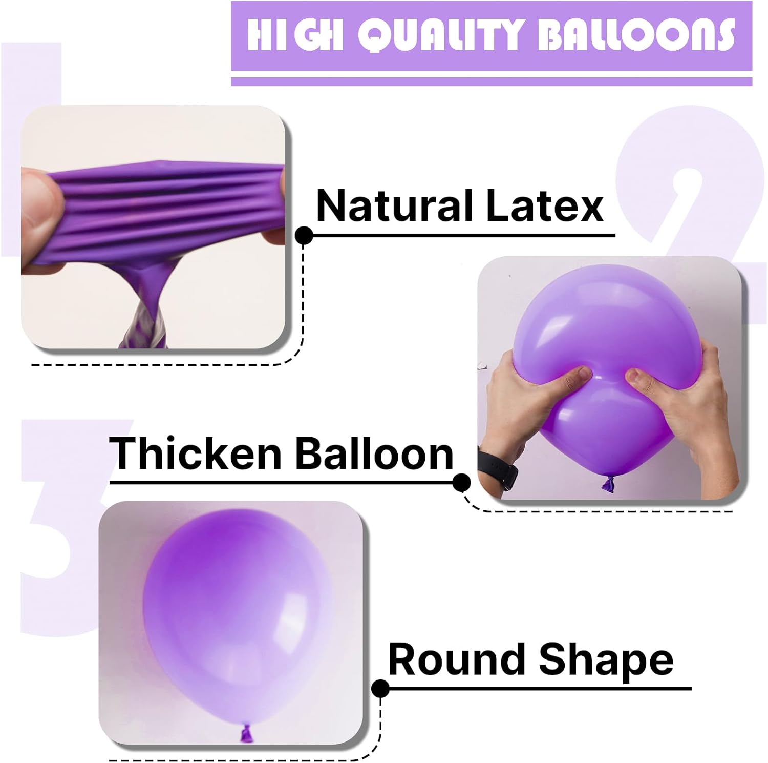 PartyWoo Purple Balloon Arch Kit - 152pcs in 5-18 Inch Sizes for Birthday & Wedding Decor