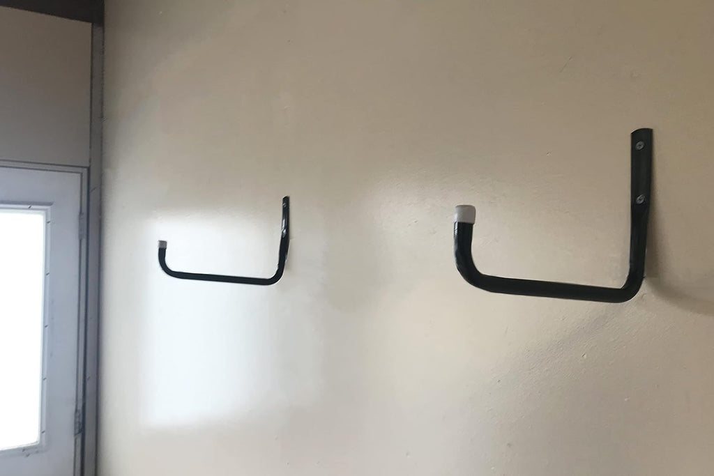 Shepherd Hardware Heavy Duty Steel 10-Inch Garage Utility Hooks - 4 Pack, Black Finish