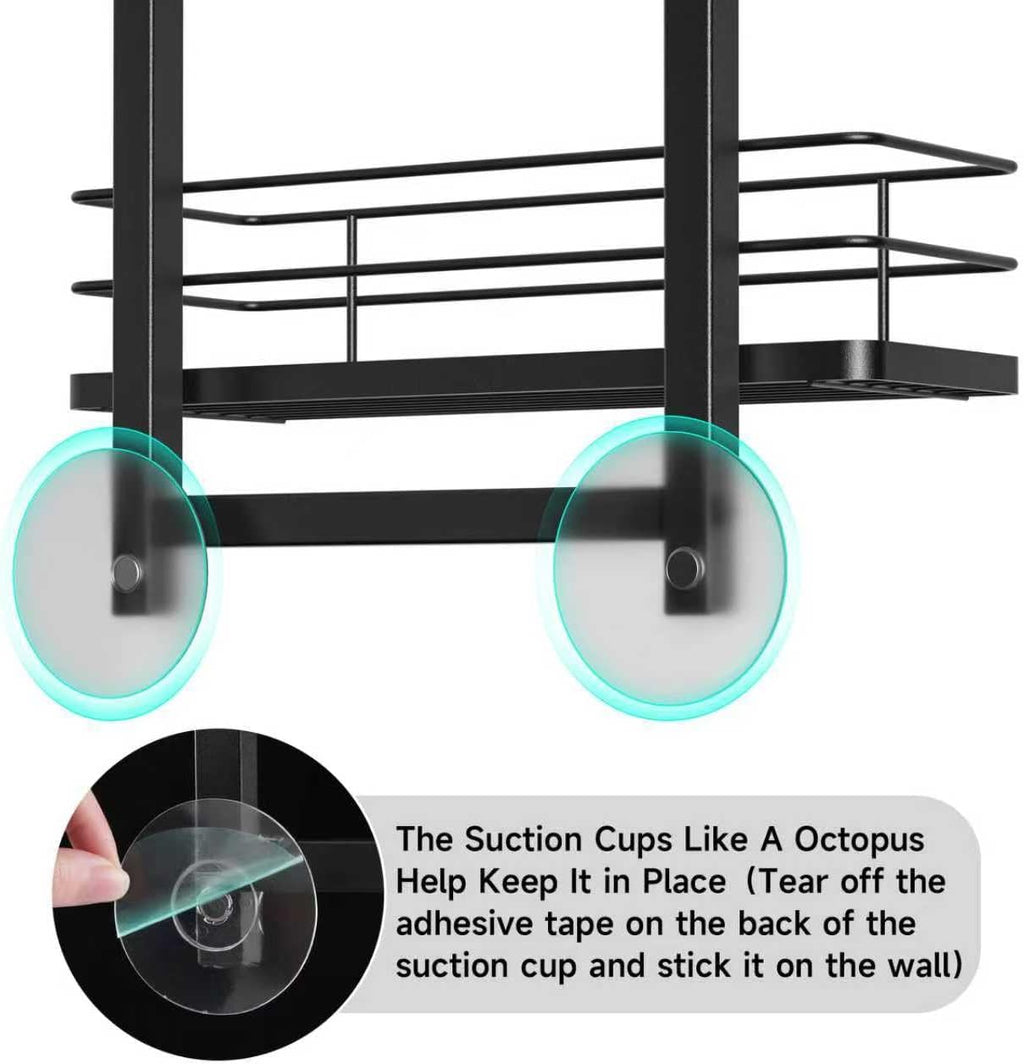 Skiennix Shower Caddy - Adjustable 3-Tier Bathroom Organizer with Anti-Swing Design | Durable Storage Solution