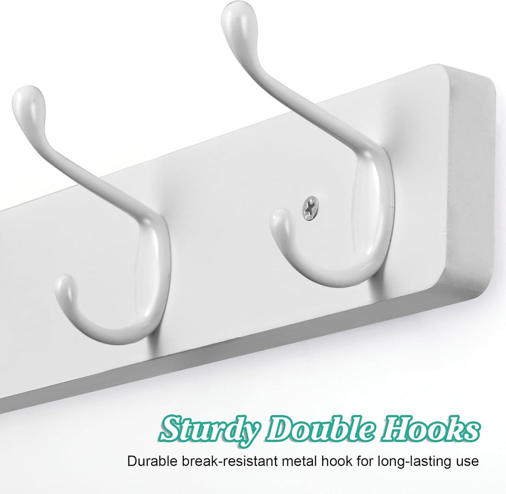 OUTNILI Broom Holder - Wall Mounted Coat Rack Bundle for Space-Saving Organization