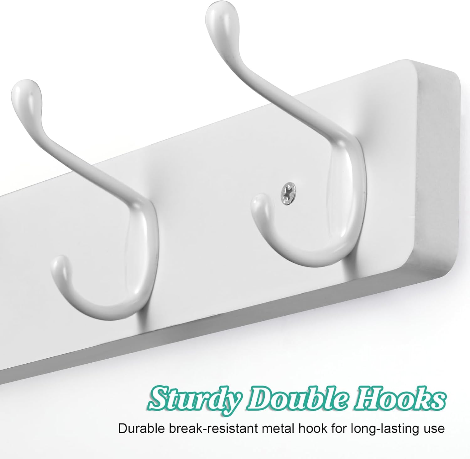 OUTNILI Broom Holder - Wall Mounted Coat Rack Bundle for Space-Saving Organization