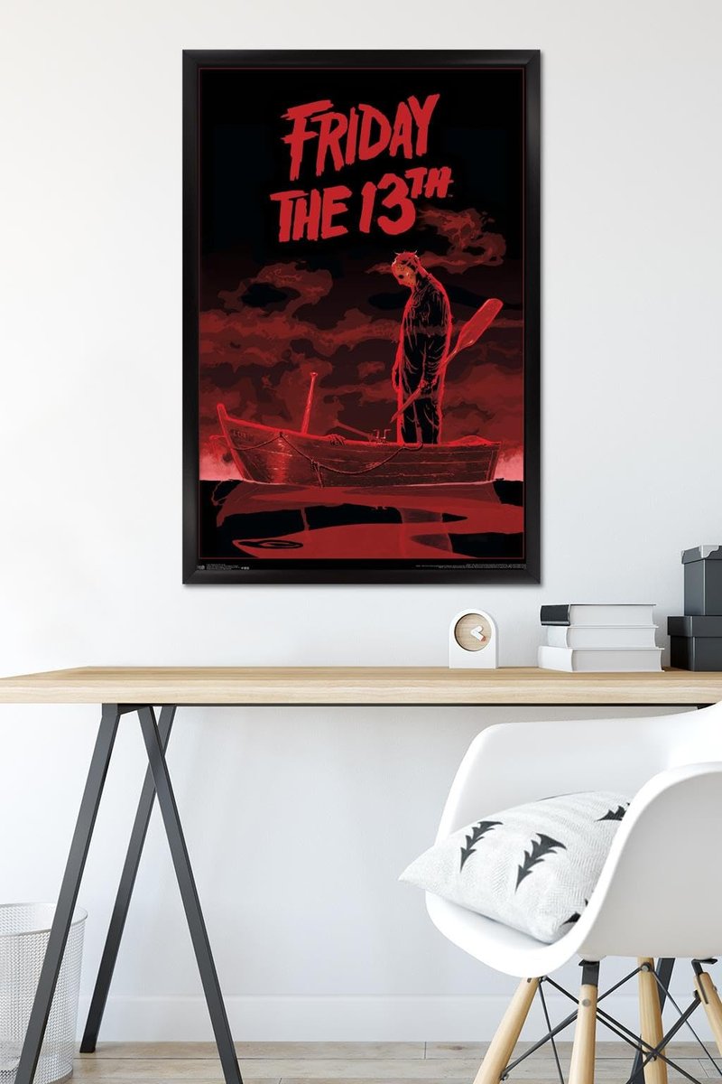 Trends International Friday The 13th - Boat Wall Poster, 22.375" x 34", Black Framed Version