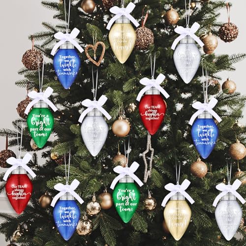 Christmas Team Gift Set with 30 Light Bulb Ornaments and Gift Boxes - Variation of 30 / Team