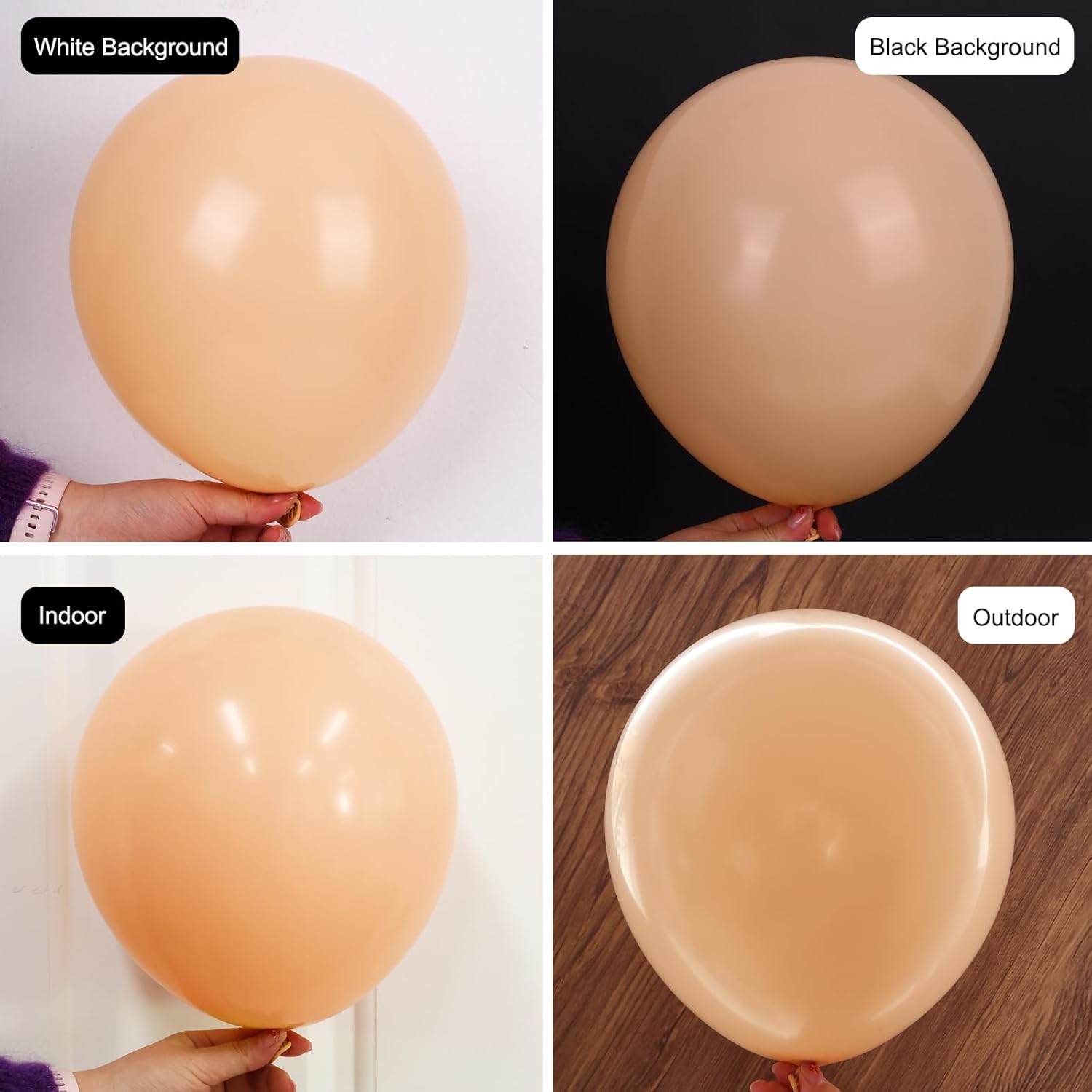 RUBFAC Nude Balloon Garland Kit - 129pcs in Various Sizes | Boho Beige & Apricot for Parties, Gender Reveals, Weddings