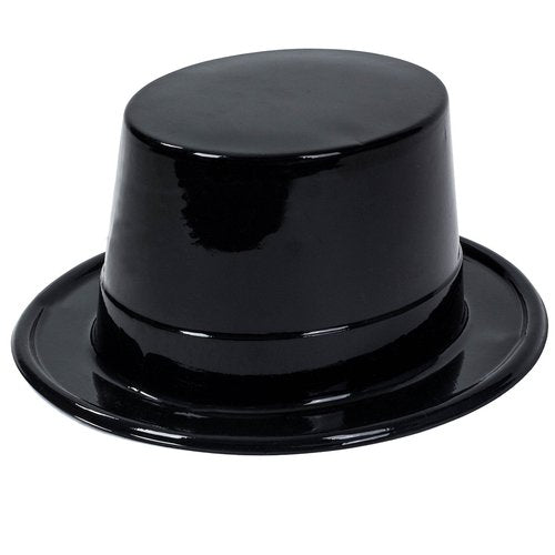Tigerdoe Top Hats - 20 Pack Black Plastic Magician Hats - Costume Headwear for Magician Themed Parties, Halloween, Christmas, Birthday Parties