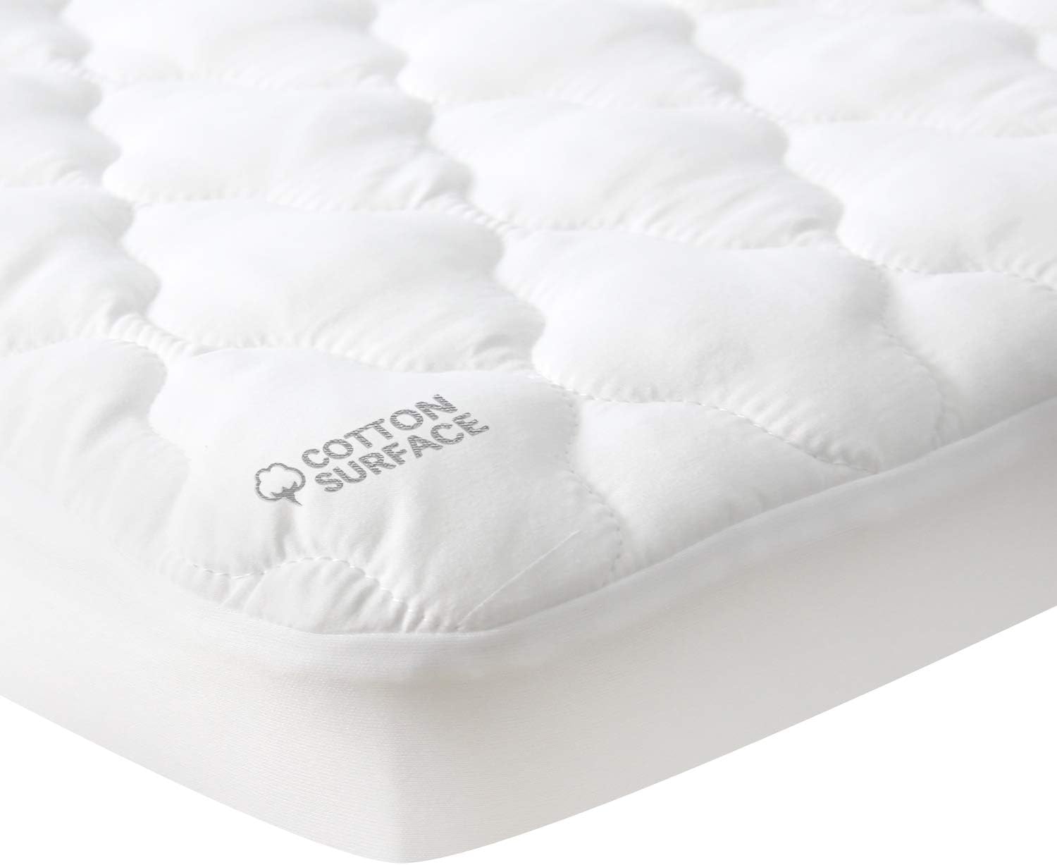 Skiennix Waterproof Crib Mattress Protector - Soft Cotton Fabric for Toddler Beds | Ideal for Boys & Girls
