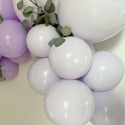 Light Purple Balloons - Double Stuffed Pastel Macaron Lavender | 18, 12, 10, 5 Inch for Parties & Events