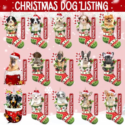 Donciety Black French Bulldog Dog Christmas Ornament - Holiday Tree Decor
