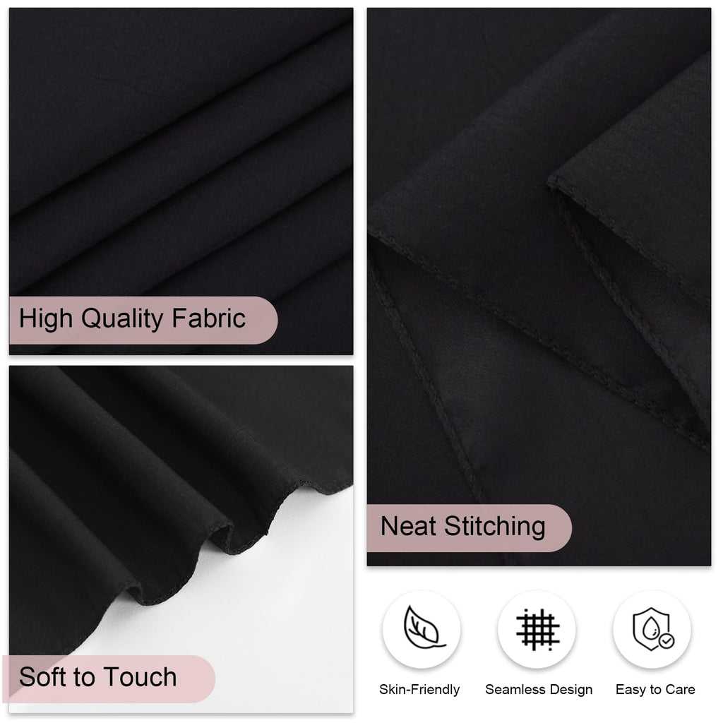 Mclisle 8 Pack Black Round Tablecloths 120 Inch Table Cloths for Round Tables, Wrinkle Resistant Washable Decorative Polyester Table Cover for Wedding Party Dining Banquet