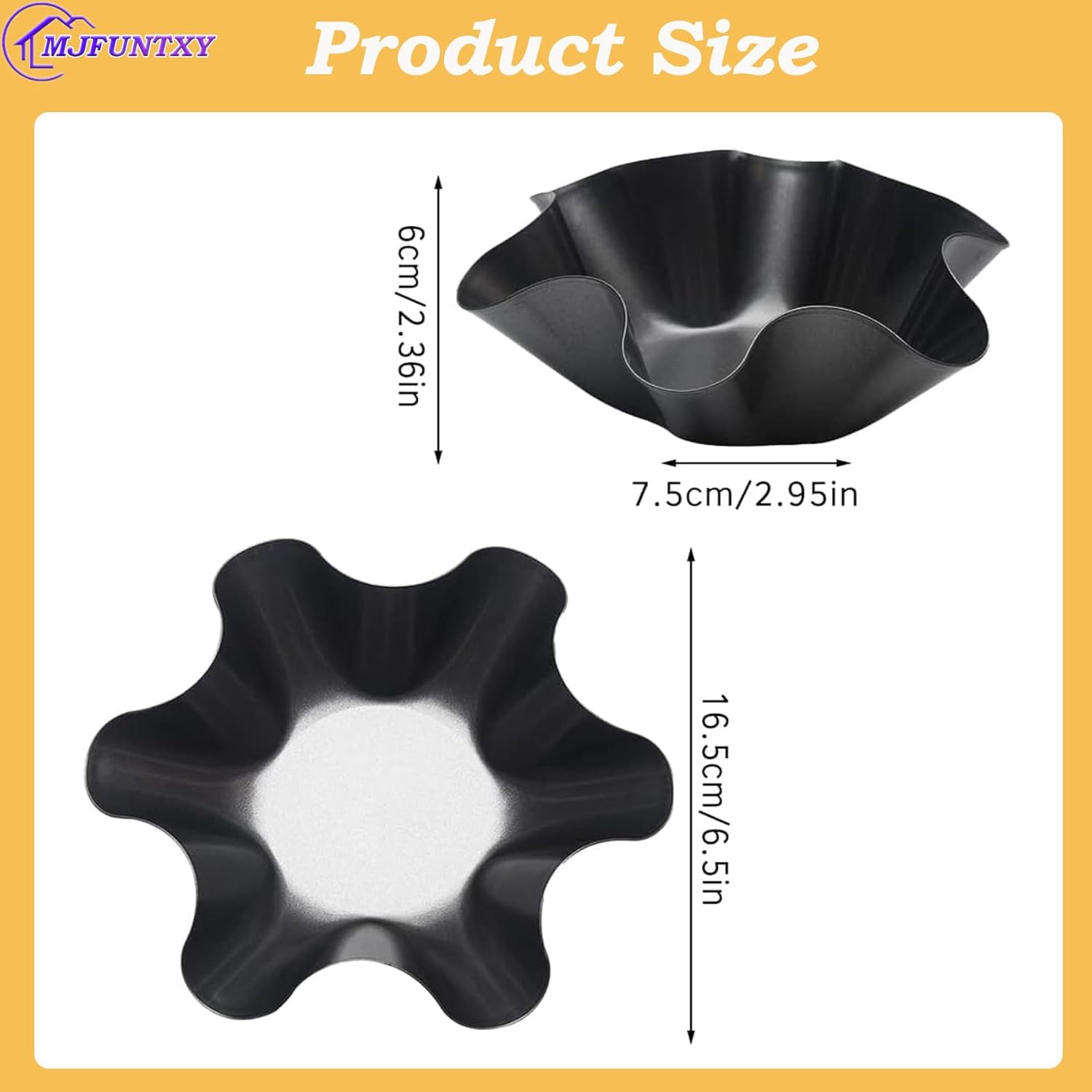 Skiennix 4-Pack Tortilla Pan Set - Nonstick Carbon Steel Taco Shell Molds | Dishwasher & Microwave Safe