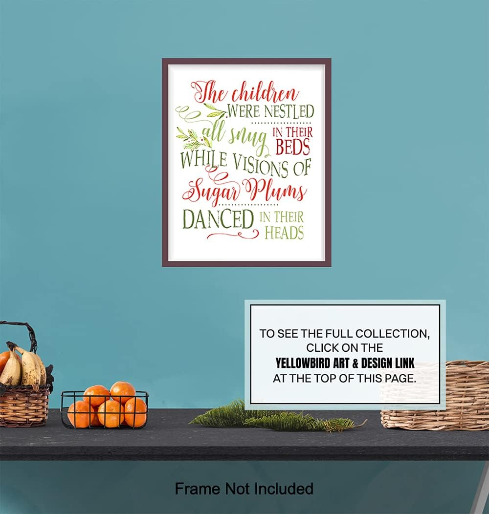 Santa Claus Christmas Decorations - Cute Holiday Wall Art for Festive Home Decor - Perfect Xmas Accent