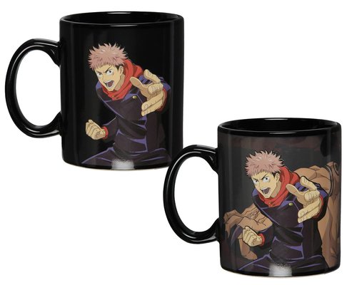 JUST FUNKY Jujutsu Kaisen Yuji Itadori Anime Manga Heat Reactive Color Changing 16 OZ. Tea Coffee Mug Cup