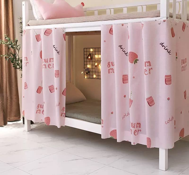 Bunk Bed Privacy Curtain for Dorm & Loft Beds - Blackout Bed Canopy Cloth