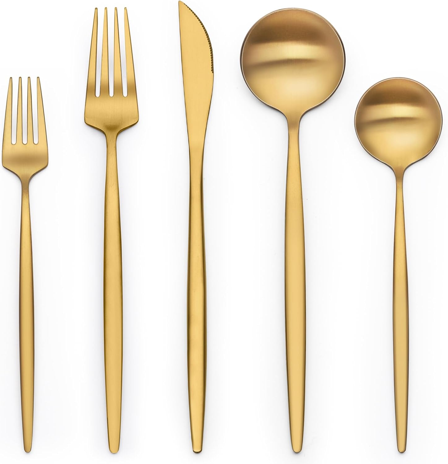 Terlulu 20-Piece Gold Silverware Set | Stainless Steel Flatware for 4 | Elegant Tableware for Home & Events