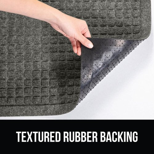 GORILLA GRIP® Ultra Absorbent Front Door Mat - Traps Dirt & Moisture, 29x17 Inches, Grey