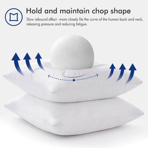 MIULEE Pillow Inserts - 18x18 Premium Down Feather Throw Pillows | Pack of 4, White Cotton Fabric for Sofa & Couch