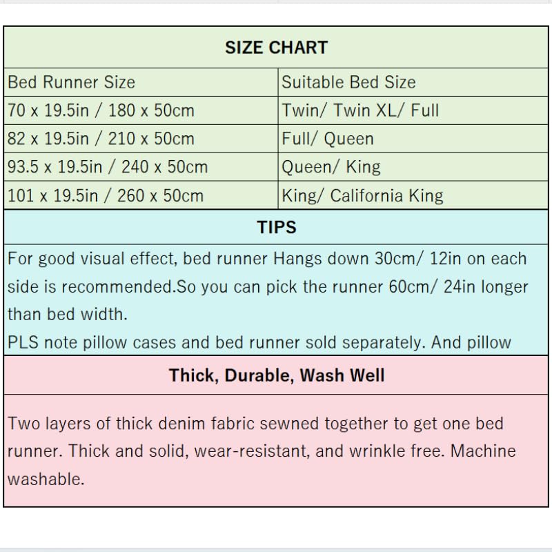 Modern Black Bed Runner - Decorative Polycotton Bed End Scarf for King Beds